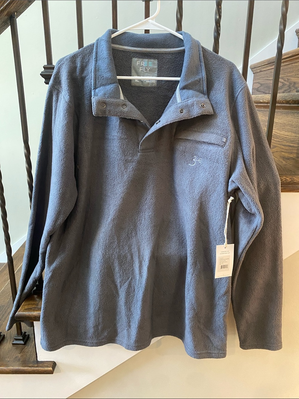 Free Fly Apparel Men’s Slate Gray Lightweight Fleece Shirt Jacket